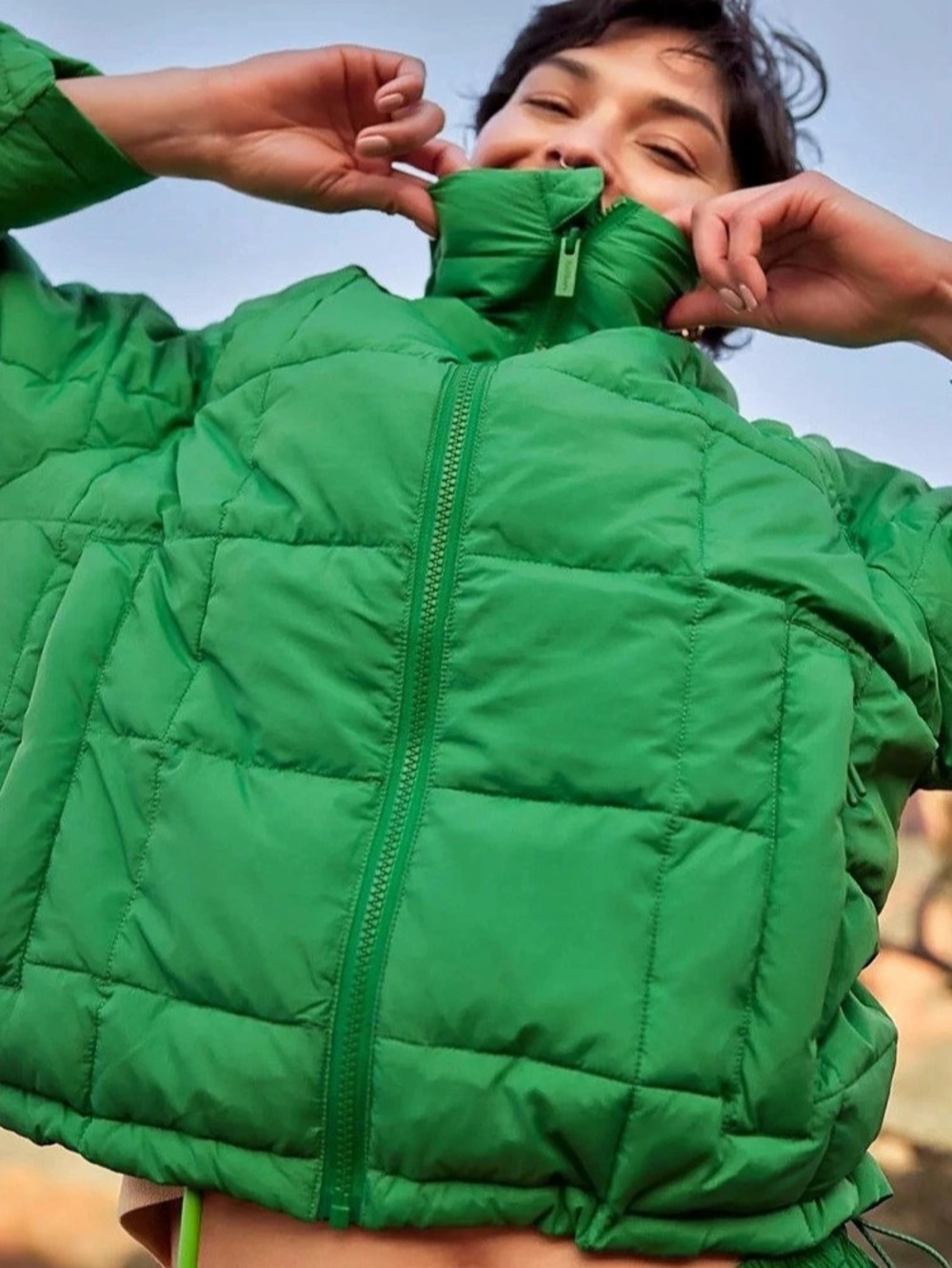 Halfdays Nellie Packable Puffer Jacket Green